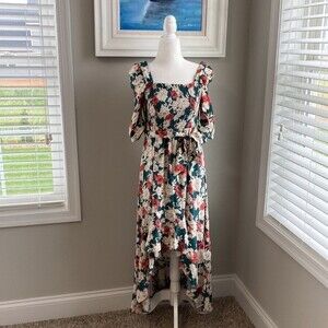 Melrose & Market High Low Boho Floral Dress Size XS